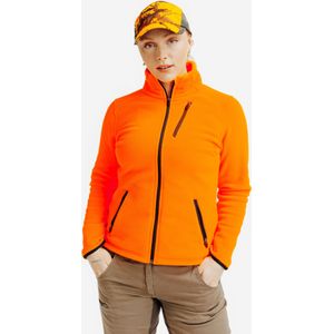 Fleece jas 300 dames fluo-oranje