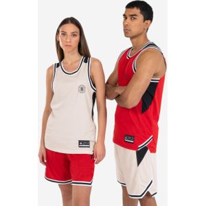 Basketbal shirt heren/dames t500 omkeerbaar rood/beige