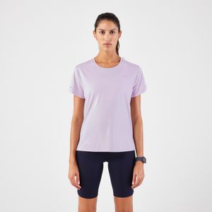 Ademend hardloopshirt voor dames run 500 dry paars