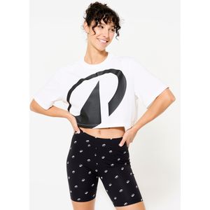Crop top voor dames katoen wit