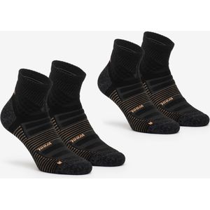 Wandelsokken hike 900 mid zwart 2 paar