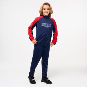 Trainingspak kinderen polyester blauw/rood