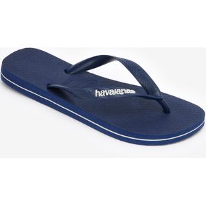 Teenslippers voor heren logo marineblauw