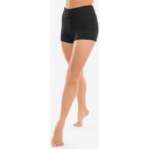 Meisjesshort met hoge taille voor modern jazz zwart