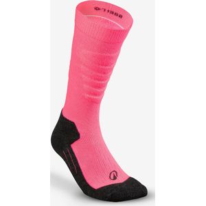 Skisokken 500 voor volwassenen warm en comfortabel roze