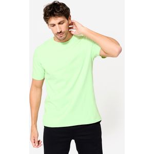 Fitness t-shirt met ronde hals voor heren lichtgroen