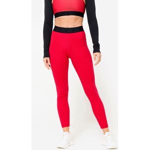 Sportlegging met elastiek in de taille dames rood