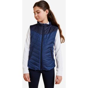 Bodywarmer voor ruitersport kinderen 500 blauw/marineblauw