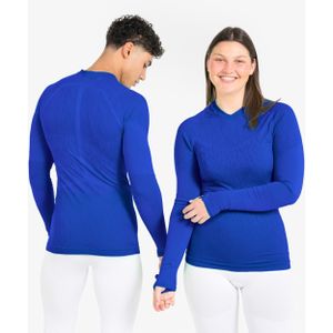 Thermoshirt heren / dames keepdry lange mouwen blauw