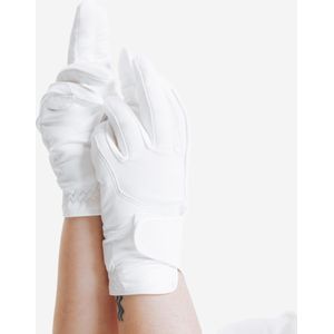 Paardrijhandschoenen voor volwassenen classic wit