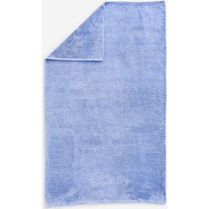 Superzachte microvezel handdoek blauw maat l 80 x 130 cm