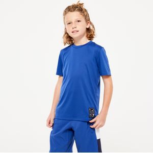 Technisch t-shirt kinderen safierblauw