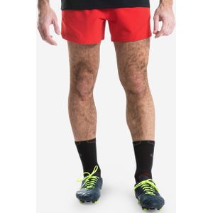 Rugbyshort voor heren r500 rood