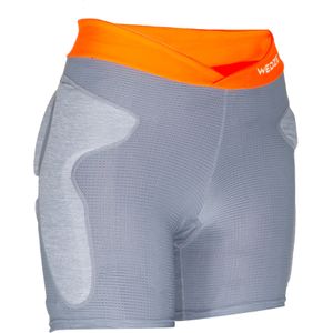 Crashpant voor skiën en snowboarden dames dsh 500 grijs