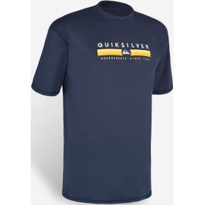 Uv-werend t-shirt met korte mouwen voor surfen heren statement marineblauw