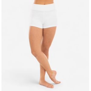 Meisjesshort met hoge taille voor modern jazz wit