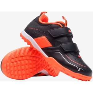 Hockeyschoenen met klittenband voor kinderen stealth 1.0 zwart/oranje