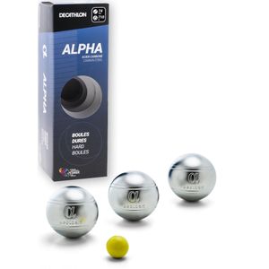 3 harde petanqueballen voor wedstrijden alpha