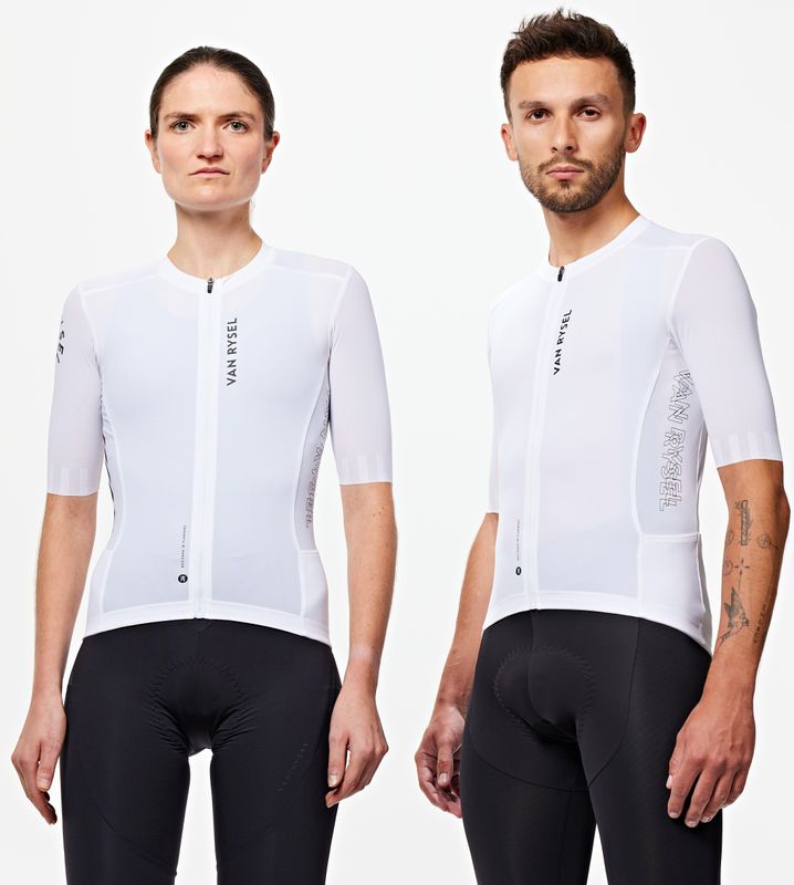 Van Rysel - Racer 2 - Fietstrui - Wit - Unisex - Korte Mouw