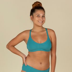 Bikinitop voor zwemmen dames lila symi groenblauw