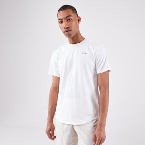 Tennisshirt met korte mouwen voor heren dry matter of lines greige