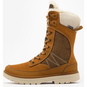 Warme waterdichte laarzen nh900 leer dames bruin