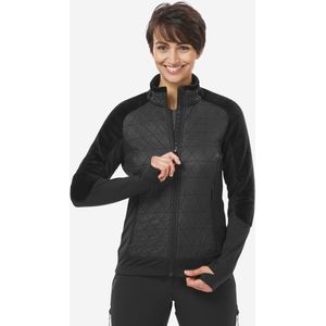 Fleece jas dames - warm fleece vest voor dames - mh520 - zwart