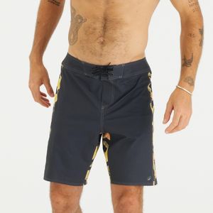 Lange boardshort 19" voor surfen heren 500 arch spring zwart