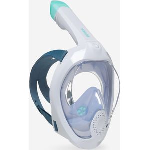 Snorkelmasker met geluidsventiel voor volwassenen easybreath 540 freetalk blauw