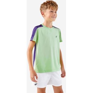 Tennisshirt met ronde hals voor kinderen dry groen
