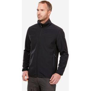 Winddichte en warme softshell jas voor heren mt100 windwarm zwart