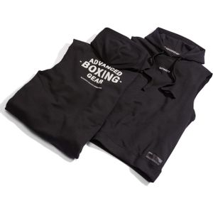 Mouwloze hoodie voor boksen zwart