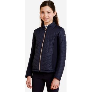 Jas voor ruitersport kinderen 500 ritssluiting gold marineblauw