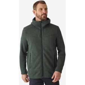 Warme fleece jas met capuchon 500 groen