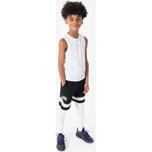 Mouwloos basketbal-ondershirt voor kinderen wit
