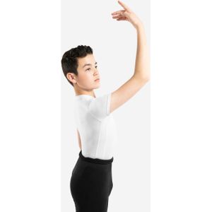 T-shirt met korte mouwen voor ballet jongens wit