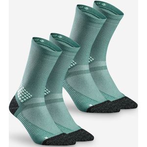 Wandelsokken hike 500 high turquoise 2 paar