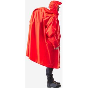 Regenponcho voor trekking mt900 rood 75 liter s/m