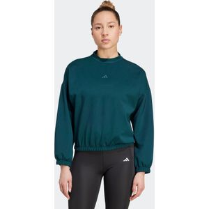 Cropped fitnesssweater voor dames groen
