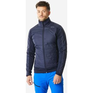 Warme hybride fleece jas voor wandelen heren mh900 mountain blauw