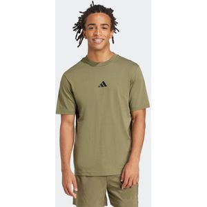 Fitness t-shirt voor heren katoen olijfgroen