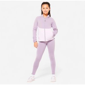 Ademend trainingspak voor kinderen lila/donkerpaars