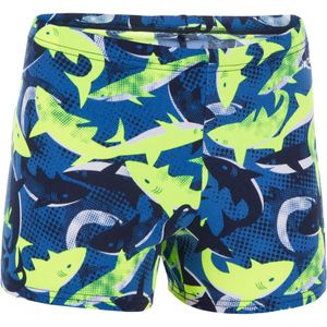 Zwemboxer - Zwart Fluogeel - 500 Fitib All Shark - Voor Jongens