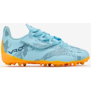 Voetbalschoenen kind viralto i mg/ag easy klittenband lichtblauw