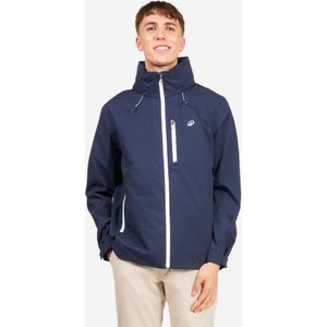 Zeiljas heren waterdicht winddicht sailing 500 marineblauw/wit