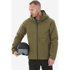 Warme en waterdichte ski- en snowboardjas voor heren jkt 500 kaki