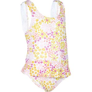 Badpak met ruches voor peuters pantai geel