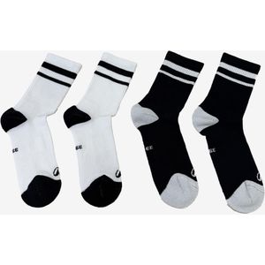 Hoge sportsokken rs 300 hoog zwart wit set van 4 paar