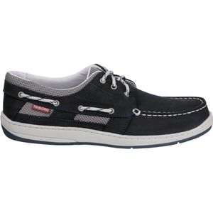 Leren bootschoenen voor heren clipper blauw