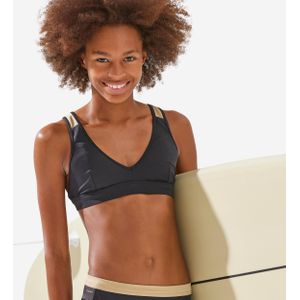 Triangel bikinitop meisjes, lily 900 goud zwart